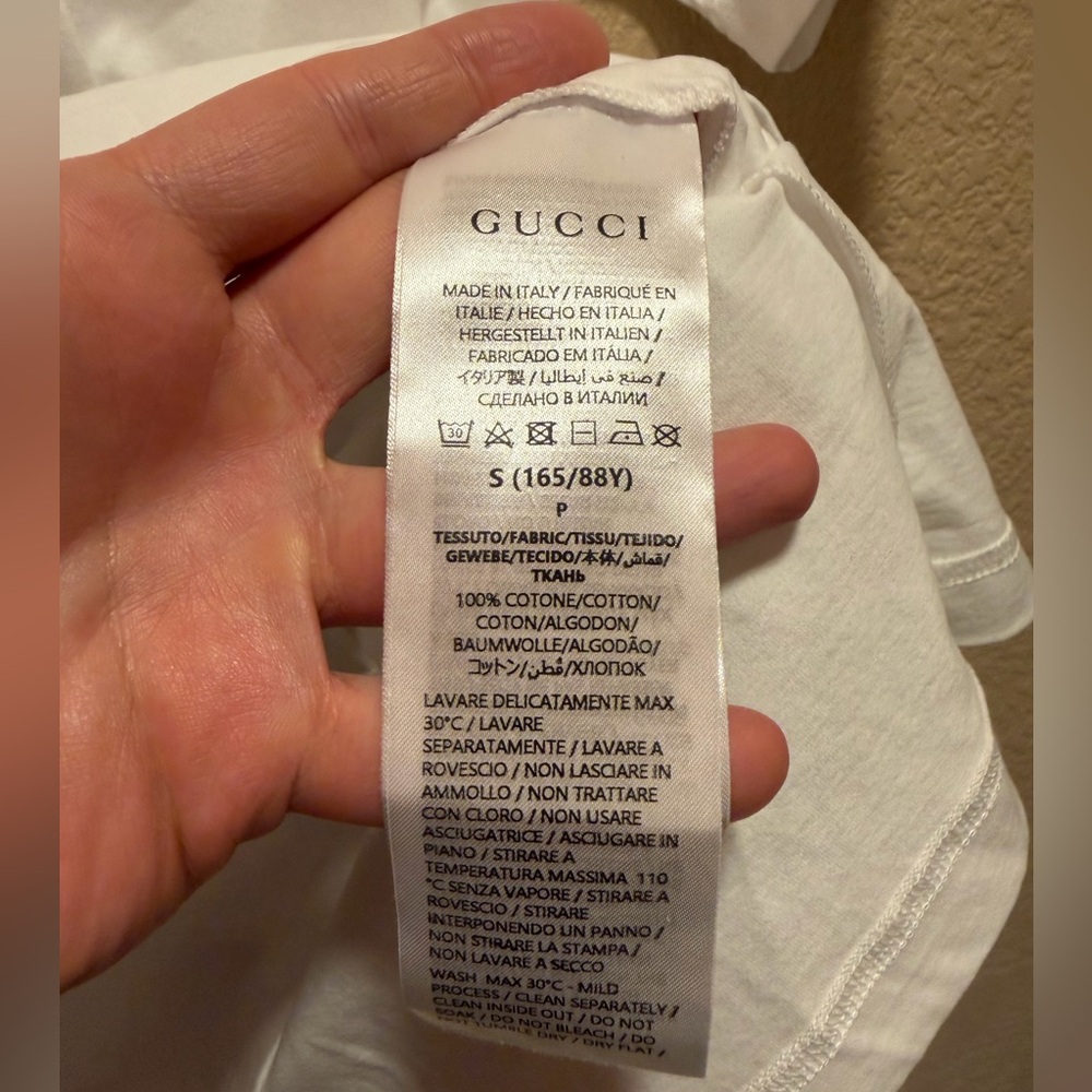New Authentic Gucci Logo T Shirt White Size S Oversized / US L - Picture 8 of 9